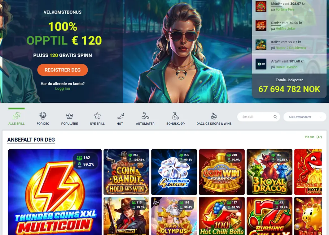Registrer deg hos 20Bet Casino